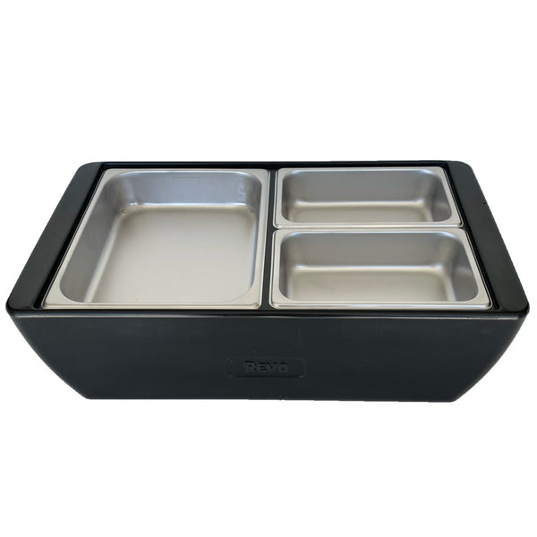  SET OF 2, 5-Quart Heavy-Duty Deep Stainless Steel Flat