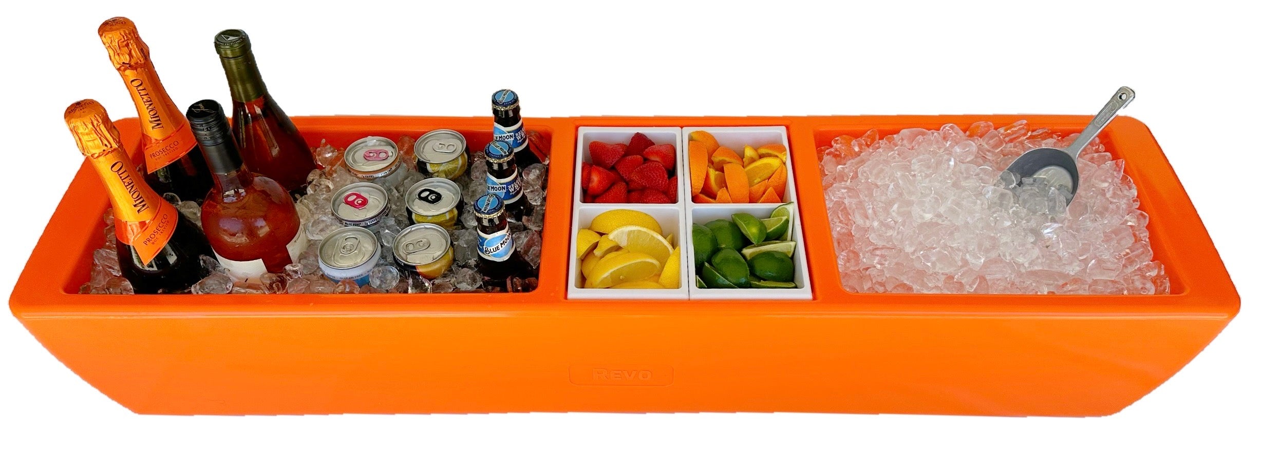 REVO Party Barge Cooler™ Orange Burst – REVO COOLERS, LLC