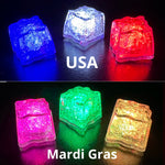 Multi Color LED ice cubes with push button on/off have 8 modes. Steady on colors are blue, red, green, pink, aqua, lemon lime, confetti. and a random blink mode that cycles through all colors. Push button cubes are the best in the market and work in ice as well as in liquids. Cubes are sealed safe for use in drinks. Batteries are not replaceable for that safety. Life of batteries can vary between 20-30 hours. Packed 12 per box.