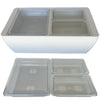 REVO MIX Pan Set | Polycarbonate 2.5" deep | One 1/2 Size and Two 1/4 size food pans