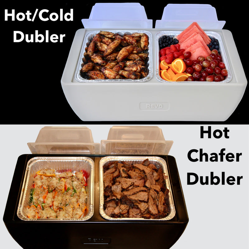 REVO Dubler Heat, flameless chafer, hot food spread
