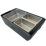 REVO MIX Pan Set | Stainless Steel 4" deep | One 1/2 Size and Two 1/4 size food pans