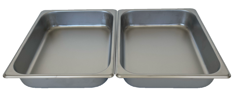 REVO HALF Size Pan Set |  Stainless Steel 2.5" deep | Two 1/2 Size food pans